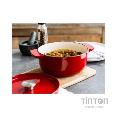 Каструля KitchenAid чавунна з кришкою 3,3 л Червона (CC006057-001)