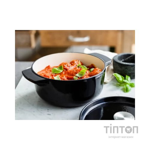 Каструля KitchenAid чавунна з кришкою 3,3 л Чорна (CC006058-001)