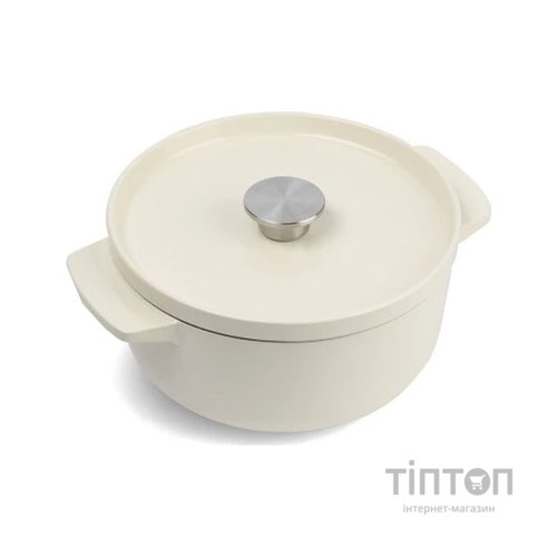 Каструля KitchenAid чавунна з кришкою 3,3 л Мигдалевий крем (CC006056-001)