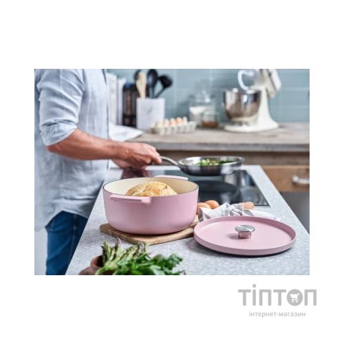 Каструля KitchenAid чавунна з кришкою 3,3 л Суха троянда (CC007430-001)