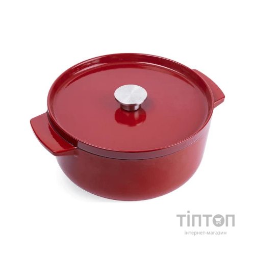 Каструля KitchenAid чавунна з кришкою 5,2 л Червона (CC006060-001)