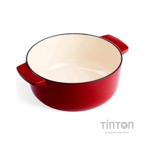 Каструля KitchenAid чавунна з кришкою 5,2 л Червона (CC006060-001)