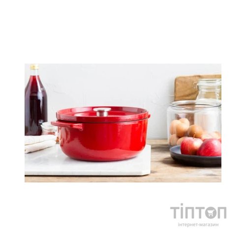 Каструля KitchenAid чавунна з кришкою 5,2 л Червона (CC006060-001)