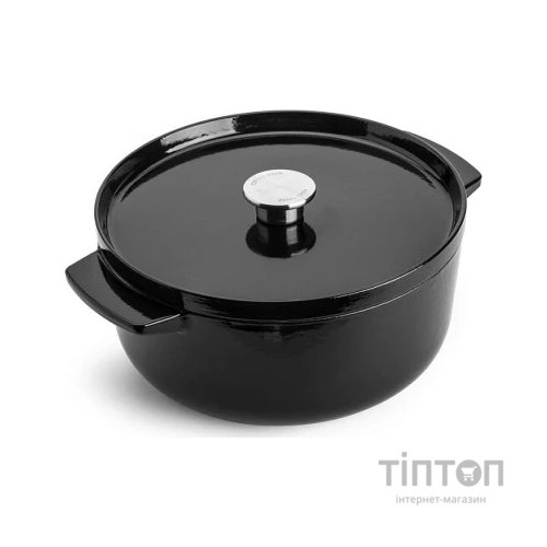 Каструля KitchenAid чавунна з кришкою 5,2 л Чорна (CC006061-001)