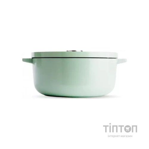 Каструля KitchenAid чавунна з кришкою 5,2 л Фісташкова (CC007434-001)
