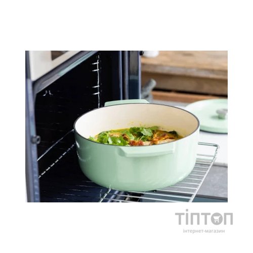 Каструля KitchenAid чавунна з кришкою 5,2 л Фісташкова (CC007434-001)