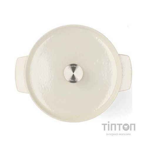 Каструля KitchenAid чавунна з кришкою 5,2 л Мигдалевий крем (CC006059-001)