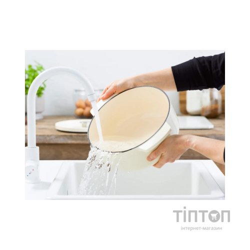 Каструля KitchenAid чавунна з кришкою 5,2 л Мигдалевий крем (CC006059-001)