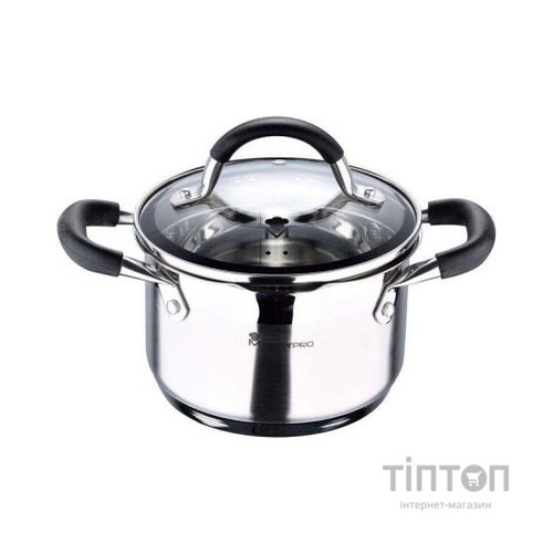 Каструля MasterPro Foodies collection висока з кришкою 1,8 л (BGMP-1504-BK)