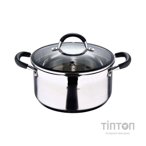 Каструля MasterPro Foodies collection з кришкою 5 л (BGMP-1502-BK)