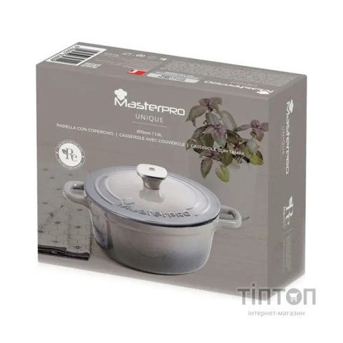 Каструля MasterPro Unique чавунна з кришкою 1,8 л (BGMP-3830)