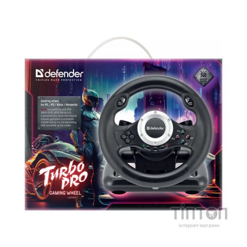 Кермо Defender Turbo Pro for PC/PS3/PS4/Xbox USB (64291)