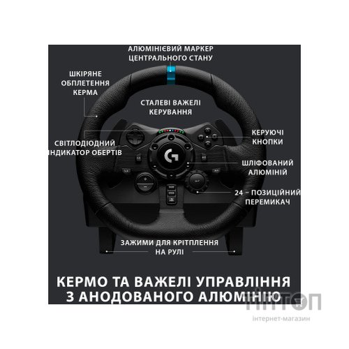 Кермо Logitech G923 Racing Wheel and Pedals for PS4 and PC (941-000149)