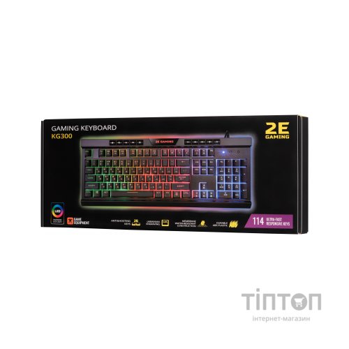 Клавіатура 2E GAMING KG300 LED USB Black (2E-KG300UB)