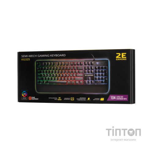 Клавіатура 2E GAMING KG325 LED USB Black (2E-KG325UB)