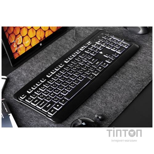 Клавіатура 2E KS120 White backlight USB Black (2E-KS120UB)