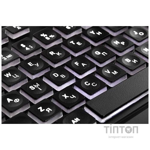 Клавіатура 2E KS120 White backlight USB Black (2E-KS120UB)