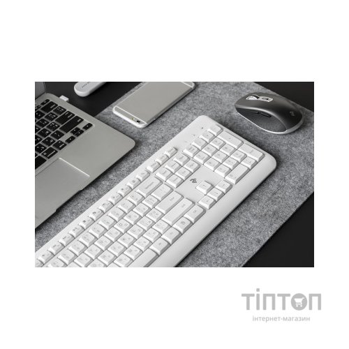 Клавіатура 2E KS220 Wireless White (2E-KS220WW)