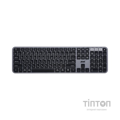 Клавіатура 2E KS240 Wireless/Bluetooth Grey (2E-KS240WG)