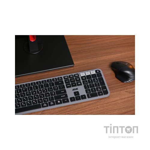 Клавіатура 2E KS240 Wireless/Bluetooth Grey (2E-KS240WG)