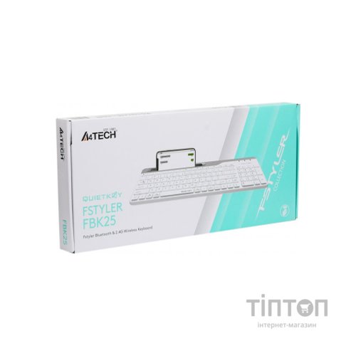 Клавіатура A4Tech FBK25 Wireless White