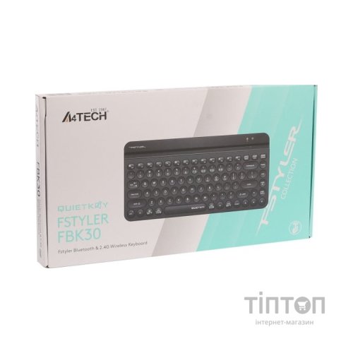Клавіатура A4Tech FBK30 Wireless/Bluetooth Black (4711421972499)