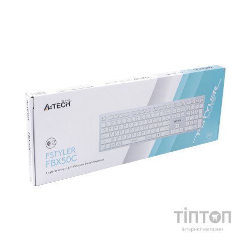Клавіатура A4Tech FBX50C USB/Bluetooth White (FBX50C White)