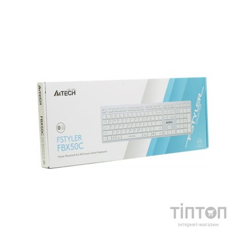 Клавіатура A4Tech FBX50C USB/Bluetooth White (FBX50C White)