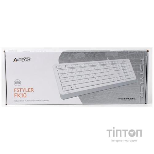 Клавіатура A4Tech FK10 Ukr White