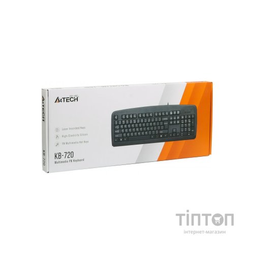 Клавіатура A4Tech KB-720 Black USB