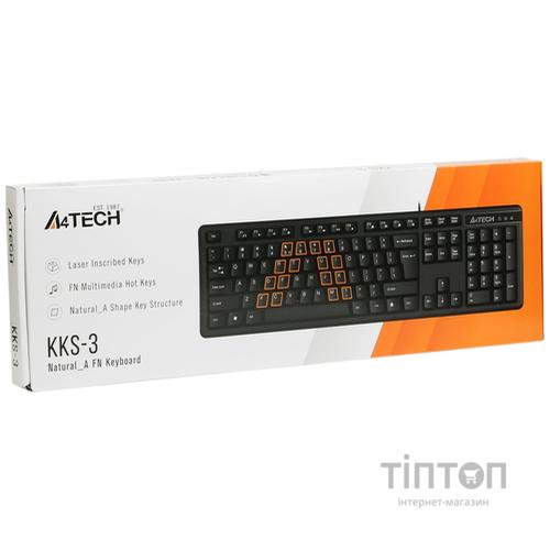 Клавіатура A4Tech KK-3 USB Black