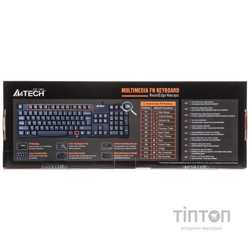 Клавіатура A4Tech KR-750 Black USB