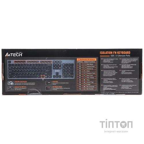 Клавiатура A4Tech KV-300H Grey/Black
