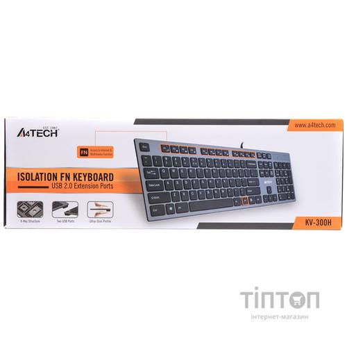 Клавiатура A4Tech KV-300H Grey/Black