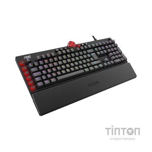 Клавіатура AOC AGK700 RGB Cherry MX Red USB Black (AGK700DR2R)