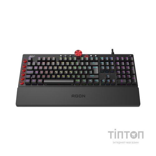 Клавіатура AOC AGK700 RGB Cherry MX Red USB Black (AGK700DR2R)