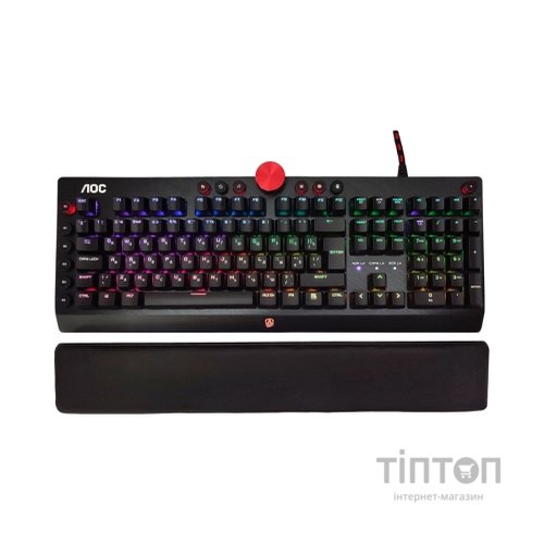 Клавіатура AOC AGK700 RGB Cherry MX Red USB Black (AGK700DR2R)