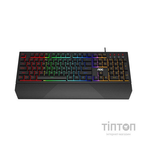 Клавіатура AOC GK200 Rainbow LED USB Black (GK200D32R)