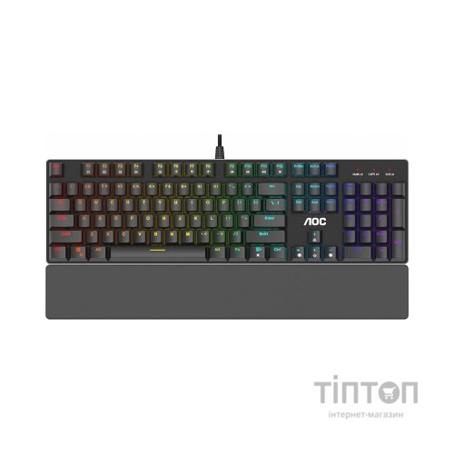 Клавіатура AOC GK500 RGB Outemu Red USB Black (GK500DR2R)