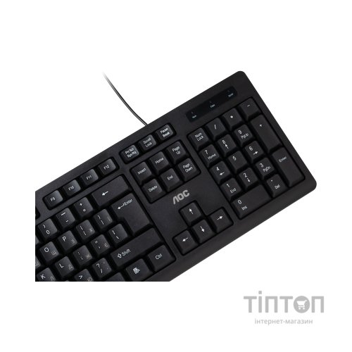 Клавіатура AOC KB100B USB UA Black (KB100B/97)
