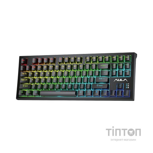 Клавіатура Aula F3032 Keycaps Plus 21 Dark Yellow Keys KRGD Red USB UA Black (6948391204673)