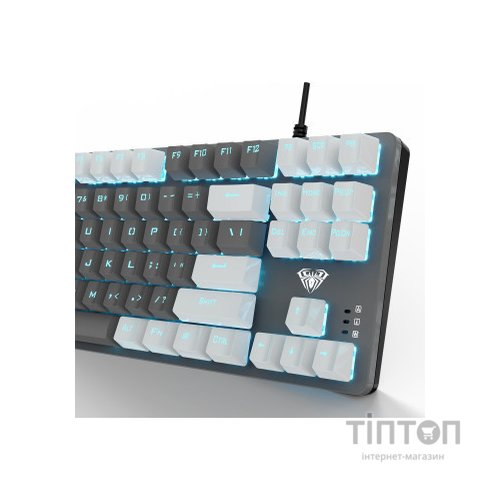 Клавіатура Aula F3287 Keycap KRGD Blue USB UA Grey/White (6948391240954)