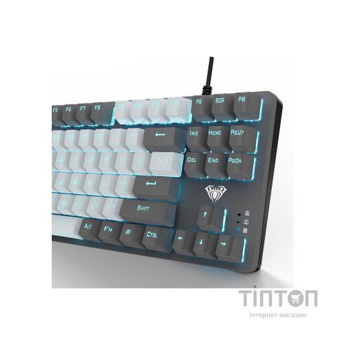 Клавіатура Aula F3287 Keycap KRGD Blue USB UA Grey/White (6948391240954)