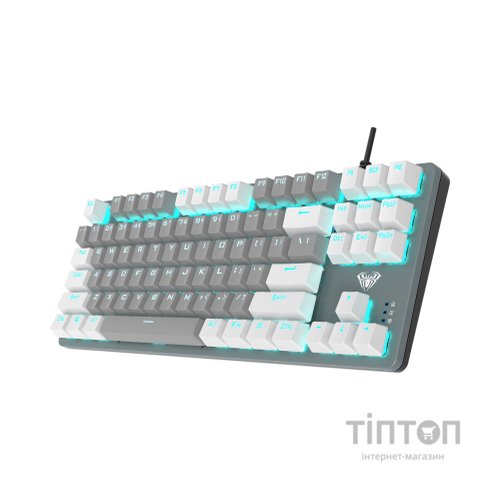 Клавіатура Aula F3287 Keycap KRGD Blue USB UA White/Grey (6948391240688)