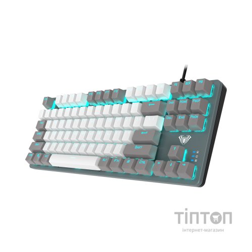 Клавіатура Aula F3287 Keycap KRGD Blue USB UA White/Grey (6948391240688)