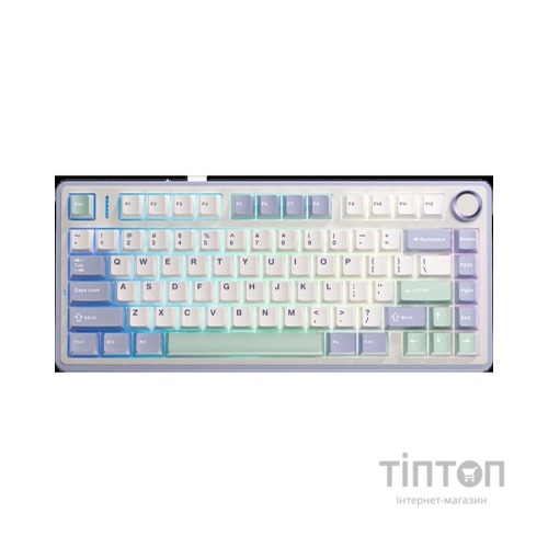 Клавіатура Aula F75 Gasket Greywood V3 switch Hot-Swap PBT Wireless/Bluetooth/USB White (6948391208640)