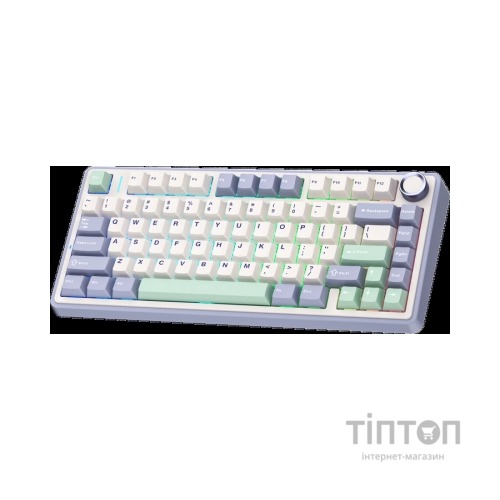 Клавіатура Aula F75 Gasket Greywood V3 switch Hot-Swap PBT Wireless/Bluetooth/USB White (6948391208640)