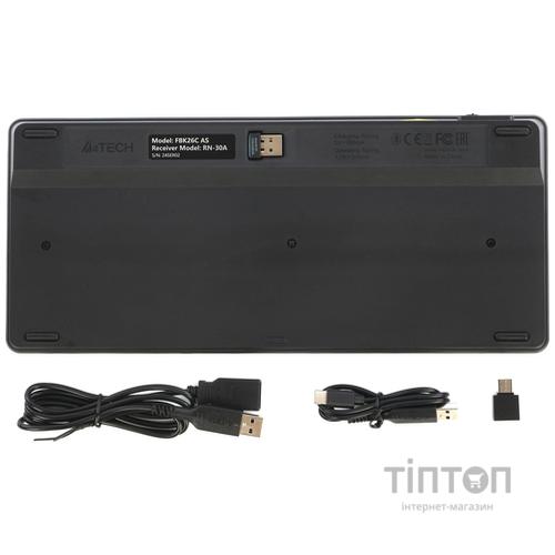 Клавіатура бездротова A4Tech FBK26C AS Black