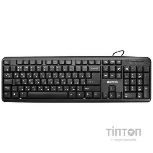 Клавіатура Canyon CNE-CKEY01-RU Black USB (CNE-CKEY01-RU)