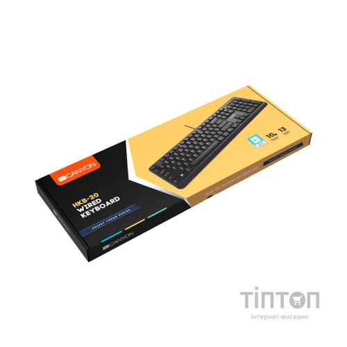 Клавіатура Canyon HKB-20 USB Black (CNS-HKB02-RU)